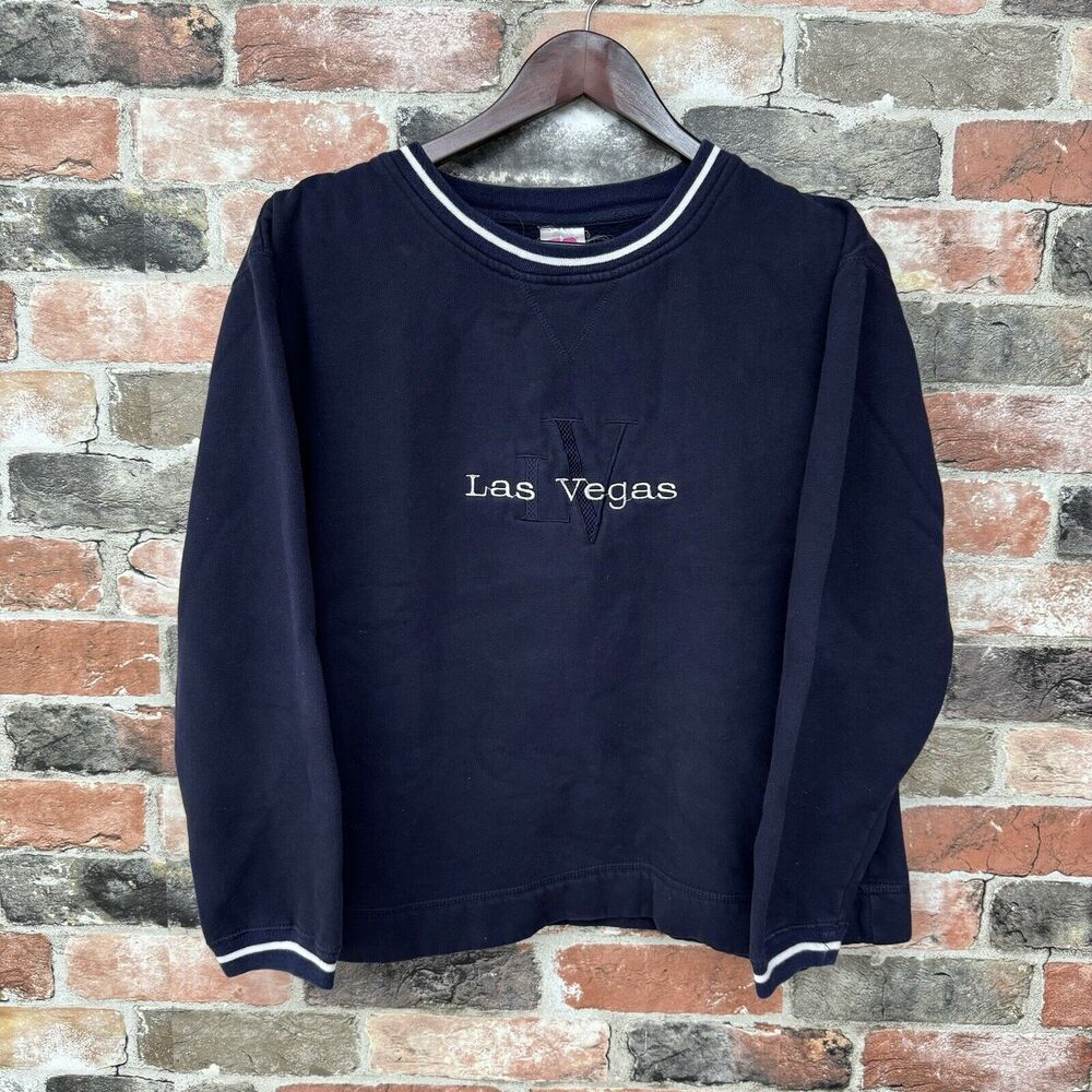 Vintage Las Vegas Nevada Collegiate Pullover Sweatshirt Size Medium Women's